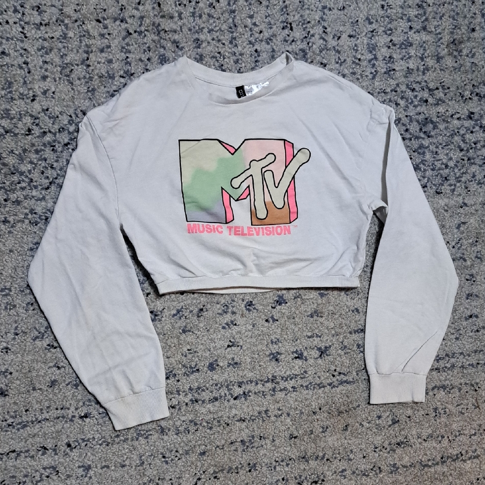 Divided Gray MTV Crop Top